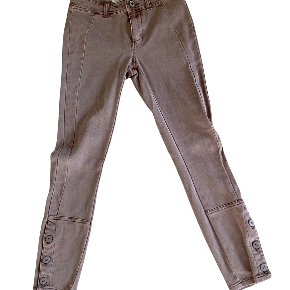 Anthropologie Lightweight Buttoned Utility Pant - Taupe